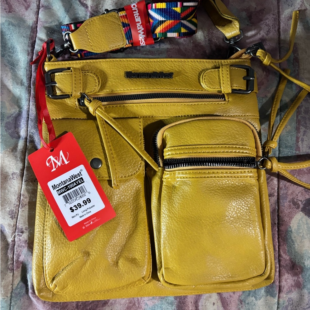 Montana West Mustard Yellow Crossbody Bag